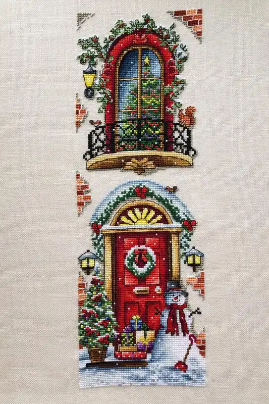 Christmas Balcony - PDF Cross Stitch Pattern Handmade