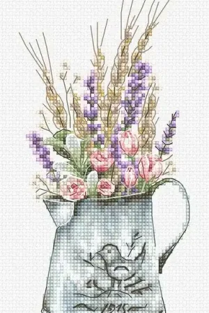 Today Only Bouquet with lavender B7008L Counted Cross-Stitch Kit