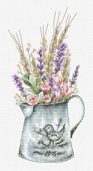 Today Only Bouquet with lavender B7008L Counted Cross-Stitch Kit