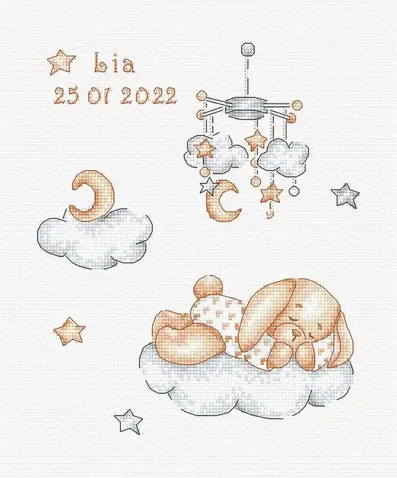 Money Back Guarantee Sleepy B1193L Counted Cross-Stitch Kit
