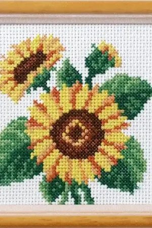 Next Day Delivery Stamped Cross stitch kit "Sunflowers" 7512
