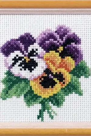 Must Have Stamped Cross stitch kit "Pansies" 7511