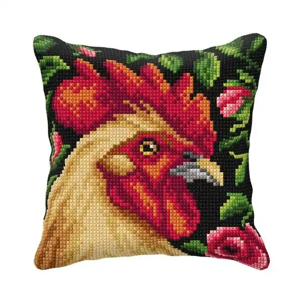 Hassle-Free Returns Cushion cross stitch kit "Rooster" 99018