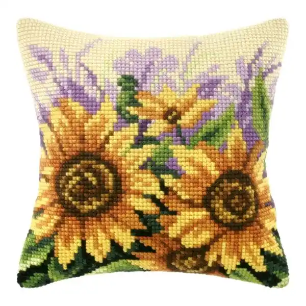 Bulk Order Cushion cross stitch kit "Sunflowers on meadow" 9124