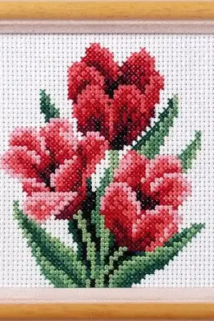 Stamped Cross stitch kit "Tulips " 7517 Place Order