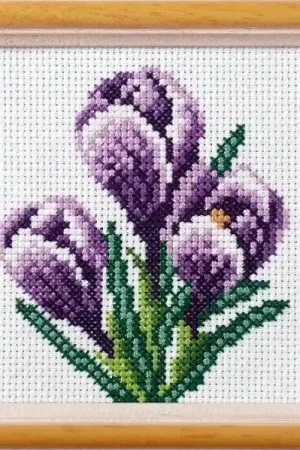 Stamped Cross stitch kit " Crocuses" 7510 Buy Today