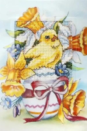 Shop Now Complete cross stitch kit - greetings card "Easter" 6218