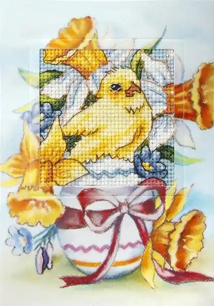 Shop Now Complete cross stitch kit - greetings card "Easter" 6218