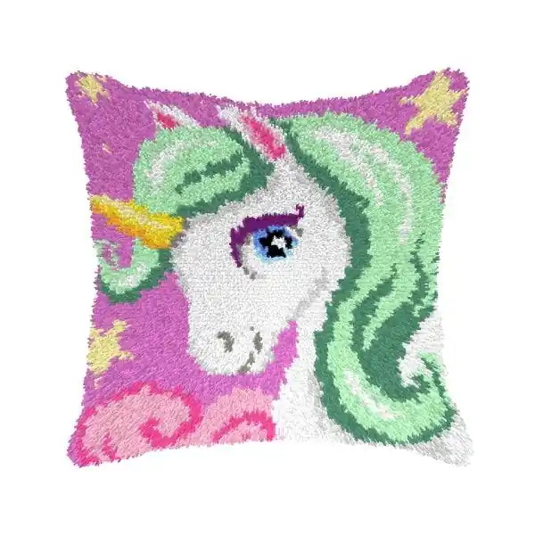 Fan Favorite Latch hook cushion kit "Unicorn" 4166