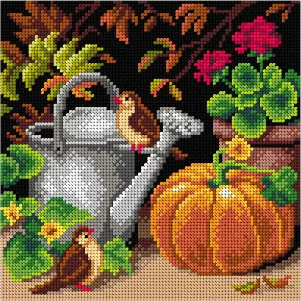 Bulk Order Needlepoint canvas for halfstitch without yarn In the Garden 3231H - Printed Tapestry Canvas