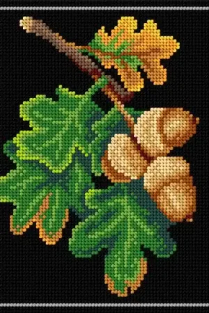 Latest Gobelin canvas for halfstitch without yarn  Oak 3247F - Printed Tapestry Canvas