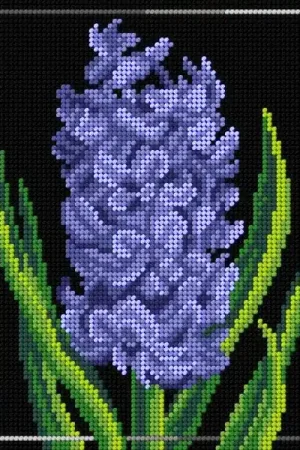 Direct From Manufacturer Needlepoint canvas for halfstitch without yarn Hyacinth 3052F - Printed Tapestry Canvas