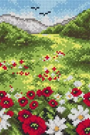 Needlepoint canvas for halfstitch without yarn On the Meadow 2227F - Printed Tapestry Canvas Low Price