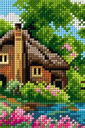 Needlepoint canvas for halfstitch without yarn Summer 2561D - Printed Tapestry Canvas Original