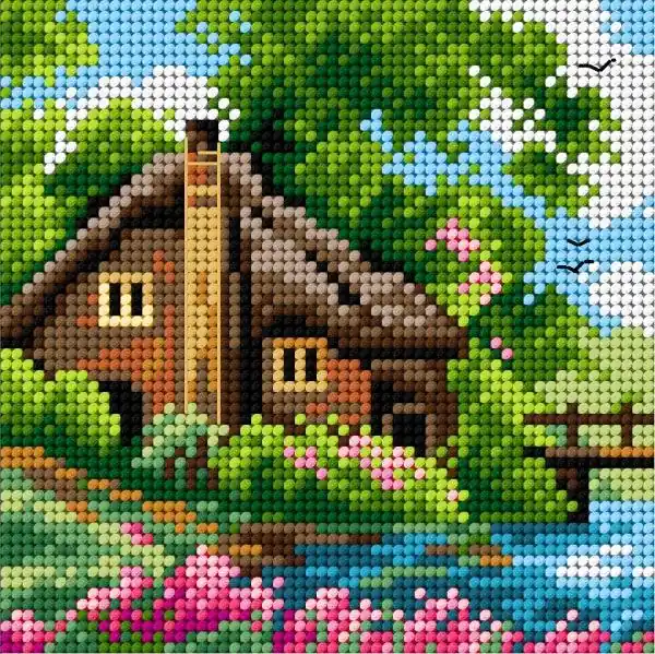 Needlepoint canvas for halfstitch without yarn Summer 2561D - Printed Tapestry Canvas Original