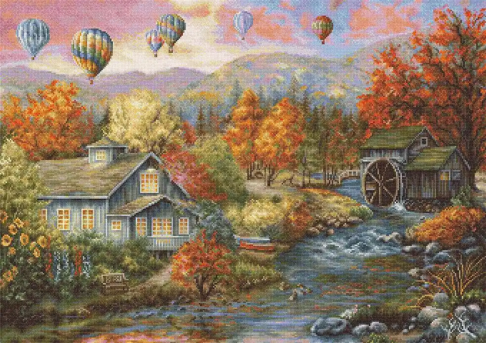 Markdown Autumn Creek Mill B616L Counted Cross-Stitch Kit