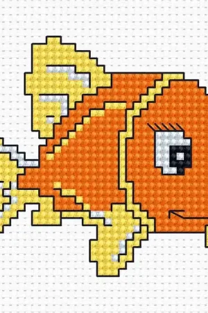 Direct From Manufacturer Orange Fish B081L Counted Cross-Stitch Kit