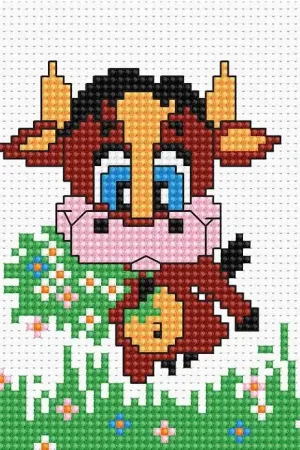Cow B047L Counted Cross-Stitch Kit One Day Deal