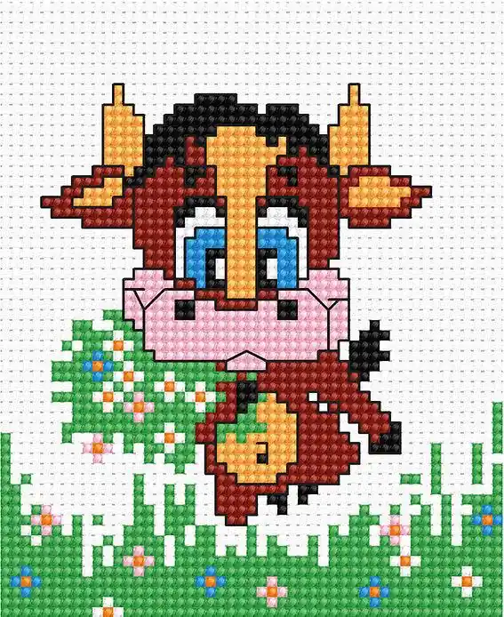 Cow B047L Counted Cross-Stitch Kit One Day Deal
