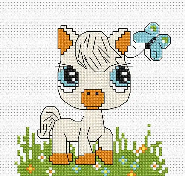 Brand New Horse B045L Counted Cross-Stitch Kit