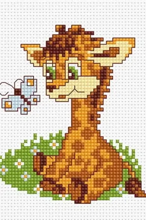 Exclusive Giraffe B044L Counted Cross-Stitch Kit