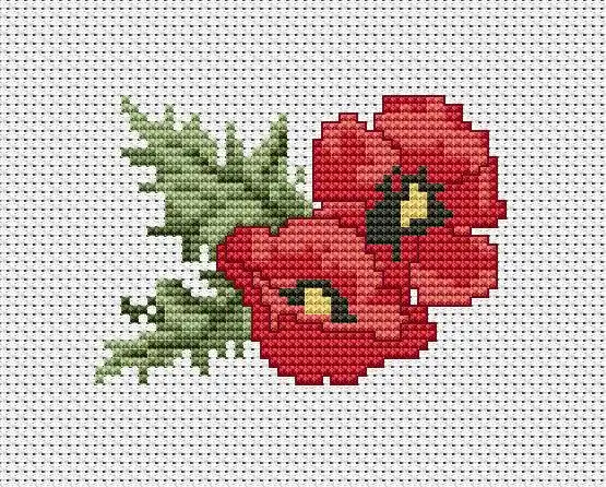 Latest Poppies B023L Counted Cross-Stitch Kit