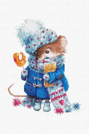 Order Now Christmas mouse B1168L Counted Cross-Stitch Kit