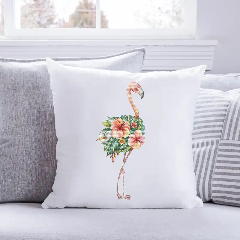 Flamingo Cross stitch pattern Flowers Cross Stitch pdf Modern cross stitch pattern Tropical Aloha cross stitch Counted cross stitch Bird Editor’s Pick