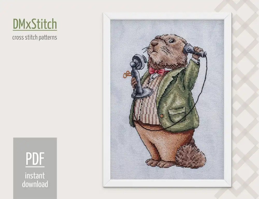 Hot Deal Marmot Cross stitch pattern Beaver Cross Stitch pdf Modern cross stitch pattern Cute cross stitch Woodland animal cross stitch Animal Forest