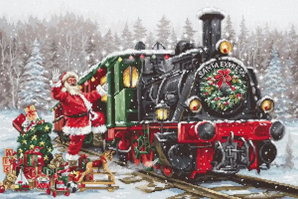 Santa's Express B2397L Counted Cross-Stitch Kit Fresh Stock