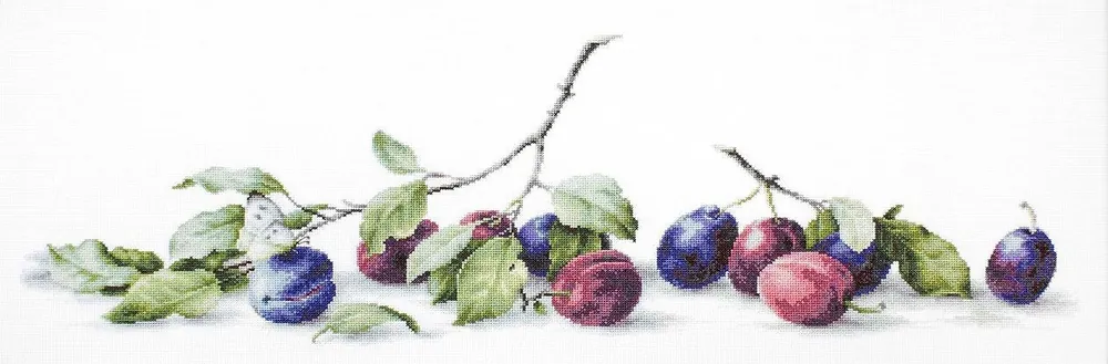 Trusted Brand Plums B2257L Counted Cross-Stitch Kit