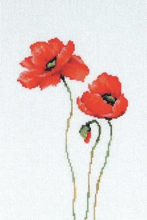Fan Favorite Poppies B2225L Counted Cross-Stitch Kit