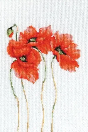 Poppies B2224L Counted Cross-Stitch Kit Buy Direct