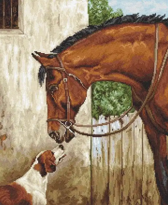 Hunter and Foxhound B580L Counted Cross-Stitch Kit In Demand