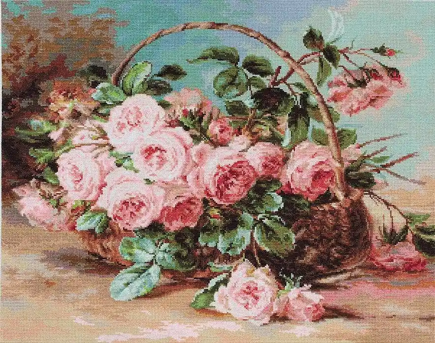 Discount Basket of Roses B547L Counted Cross-Stitch Kit