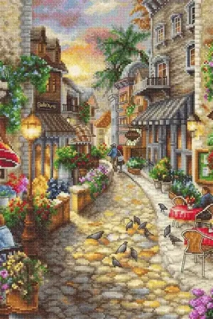 Fresh Stock Counted Cross Stitch Kit Early Evening in Avola L8021
