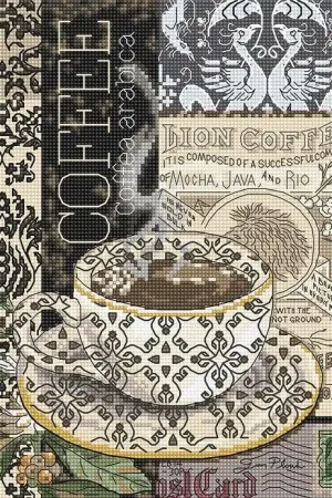 Fast Shipping Counted Cross Stitch Kit Lion Coffee B Leti993