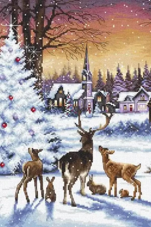Counted Cross Stitch Kit Christmas Wood Leti947 Handmade