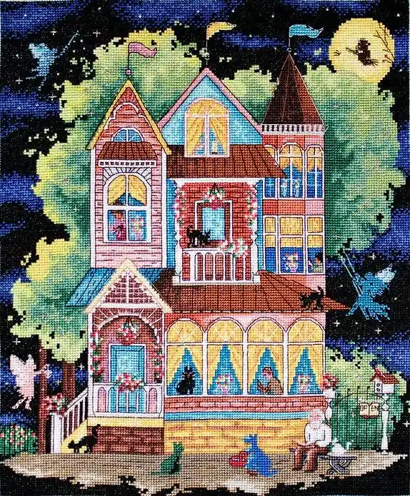 Price Cut Counted Cross Stitch Kit Fairy tale house Leti937