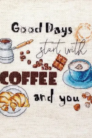 Top Pick Counted Cross Stitch Kit Coffee Time Leti927
