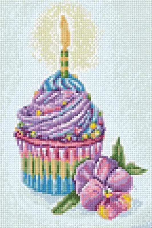 Celebration Cupcake Cs2720 7.87x11.81 inches Crafting Spark Diamond Painting Kit Professional Grade