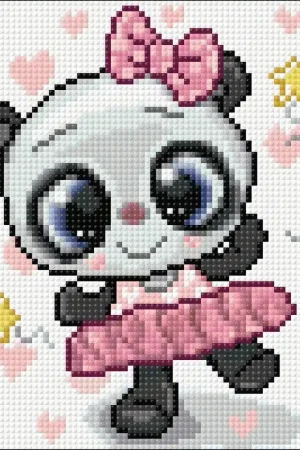Professional Grade Panda Ballerina CS2479 7.9 x7.9 inches Crafting Spark Diamond Painting Kit