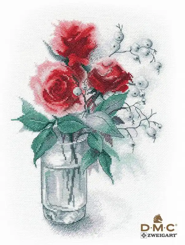 Special Offer Roses and snowdrift 1353 Counted Cross Stitch Kit