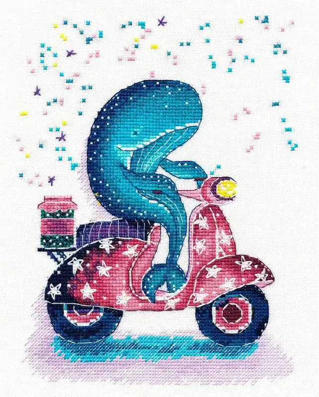 Motorcyclist 1183 Counted Cross Stitch Kit Weekend Sale