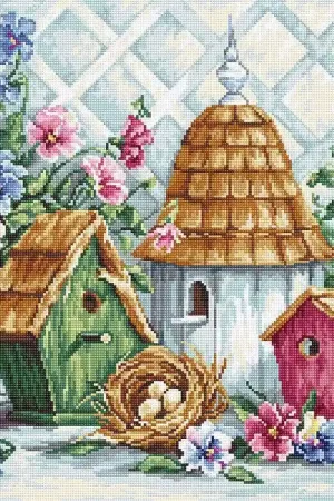 Garden Nesting B2396L Counted Cross-Stitch Kit Limited Offer