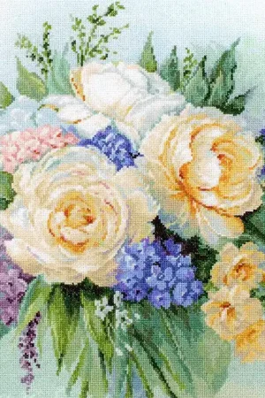 Weekend Sale Floral bouquet B2370L Counted Cross-Stitch Kit