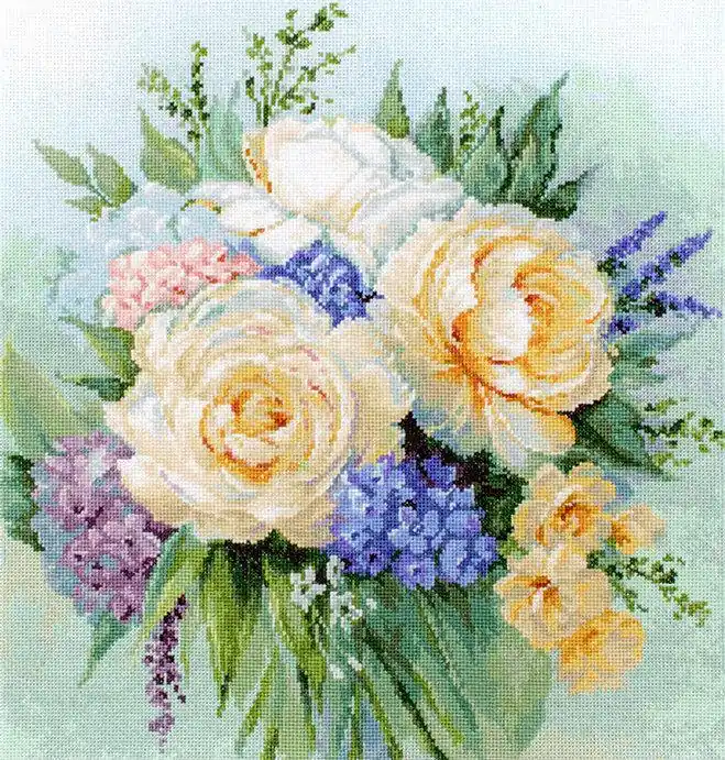 Weekend Sale Floral bouquet B2370L Counted Cross-Stitch Kit