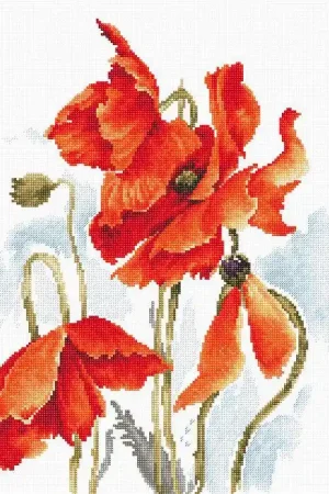 Big Sale Poppies B2374L Counted Cross-Stitch Kit