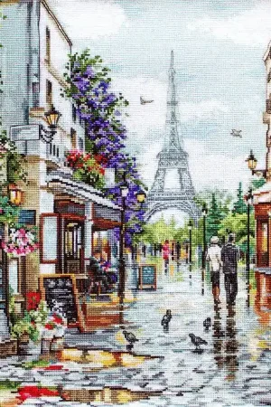 Markdown Paris in Flowers B2365L Counted Cross-Stitch Kit