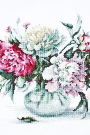 Peonies B2263L Counted Cross-Stitch Kit New Release